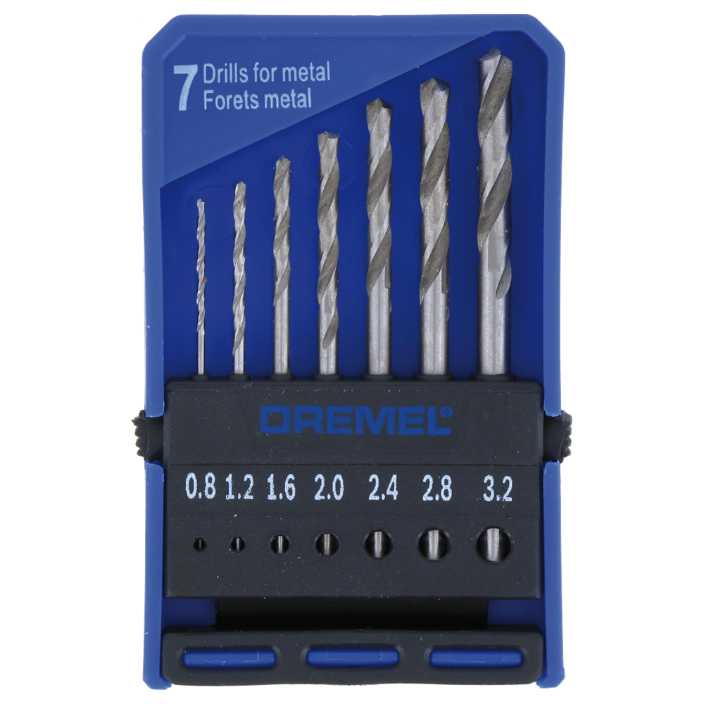BORENSET 7 STUKS 0.8-3.2 MM DREMEL