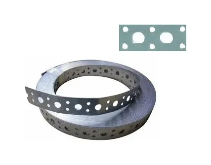 VERZINKT BANDIJZER GEPERFOREERD RECHTE BAND 25MM 25M