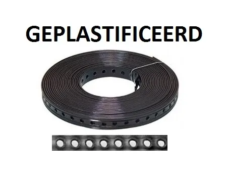 GEPLASTIFICEERD BANDIJZER GEPERF. RECHTE BAND 19MM 10MT