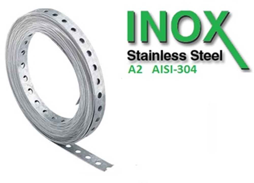 ROESTVRIJSTAAL A2 BANDIJZER GEPERF. 17 MM 10 MTR. REF:MR2RRWT-EP08017-010M WEDI