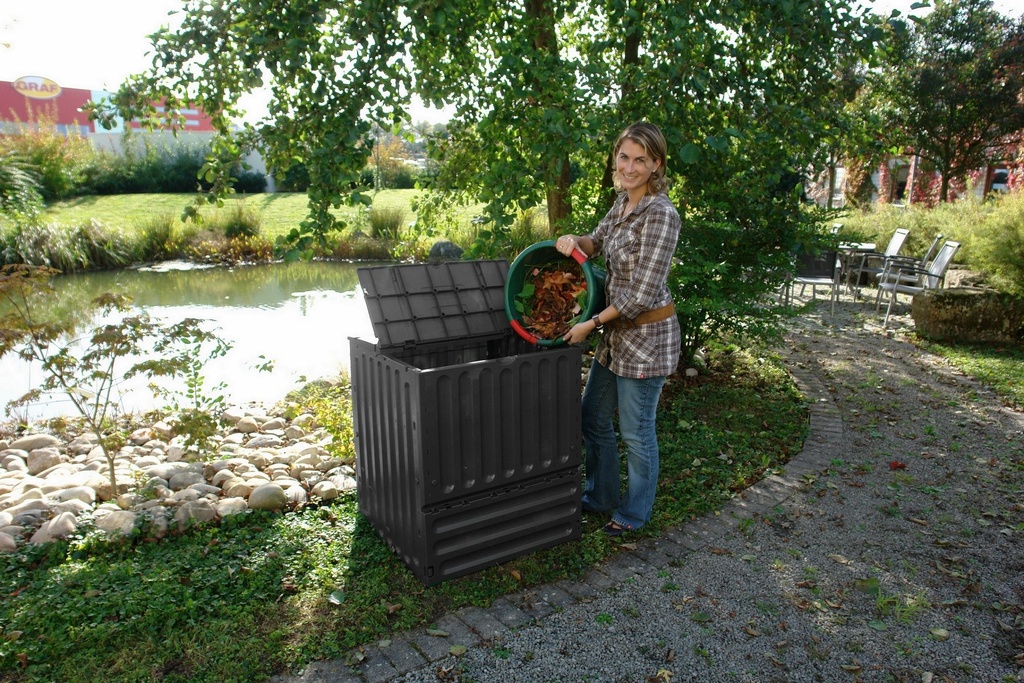 TUINCOMPOSTER ECO-KING 600L ZWART REF:PC600N GARANTIA