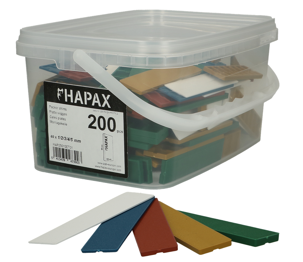 HAPAX ASSORT. PLATTE WIGGEN 22X95/200ST REF:HAP051N00SET01M PGB