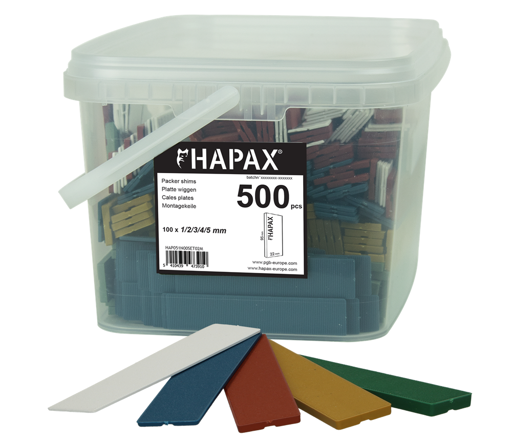 HAPAX ASSORT. PLATTE WIGGEN 22X95/500ST REF:HAP051N00SET02M PGB