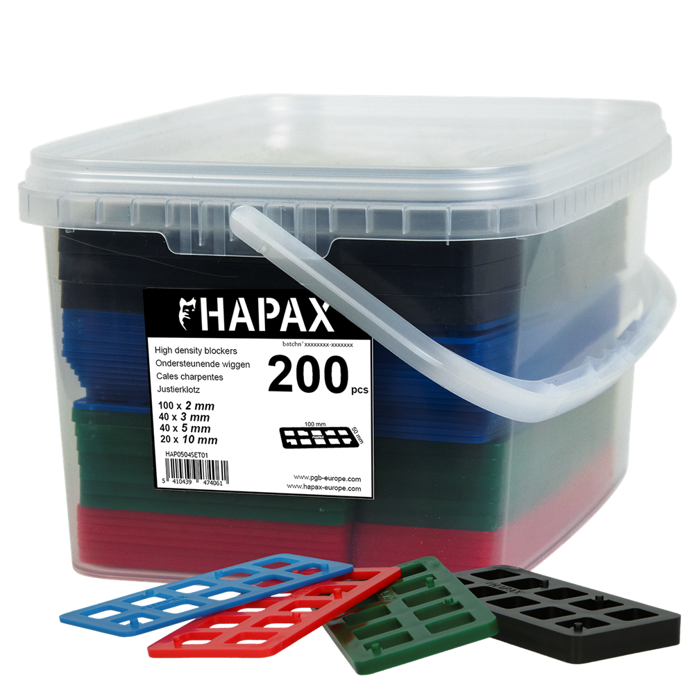 HAPAX ASSORTIMENT UITVULPLAATJES /200 ST REF:HAP054N00SET01M PGB