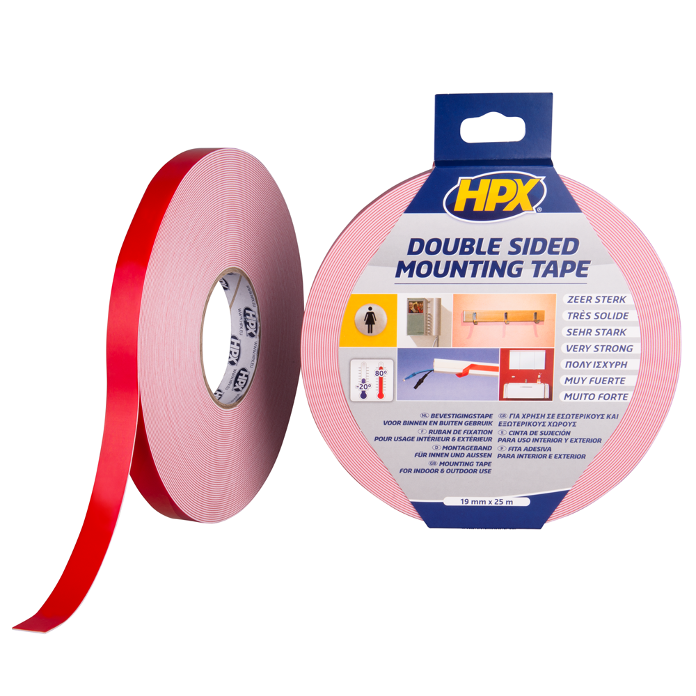 DS1925 Spiegel bevestigingstape - wit 19MM X 25M