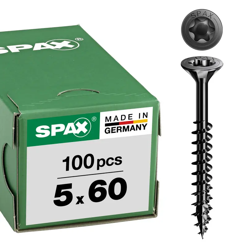 5X60 VERZONKEN MULTIKOP T-STAR PLUS T20 DEELDRAAD BLAX REF:0191040500603 SPAX 