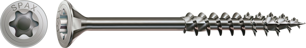 SPAX 6X160 A2 VERZONKEN MULTIKOP T-STAR PLUS T30 DEELDRAAD 4CUT 100ST