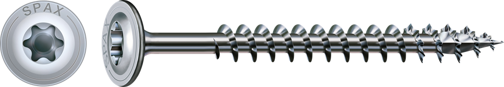 SPAX 8X100 DISCUSKOP T-STAR PLUS T40 VOLDRAAD WIROX 50ST