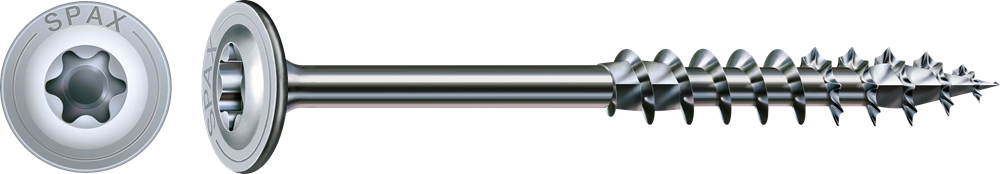 SPAX 8X160 DISCUSKOP T-STAR PLUS T40 DEELDRAAD 4CUT WIROX 50ST