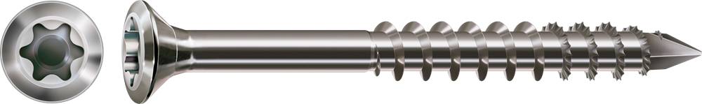 SPAX-S 4X45 A2 LENSKOP KLEINE KOP T-STAR PLUS T15 DEELDRAAD CUT 100ST