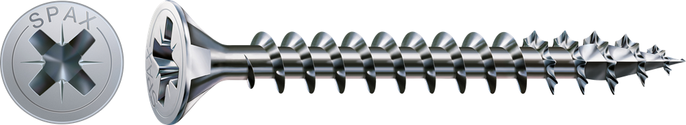 SPAX 4.5X60 VERZONKEN MULTIKOP KRUIS Z2 VOLDRAAD WIROX 100ST REF:1081010450603 SPAX