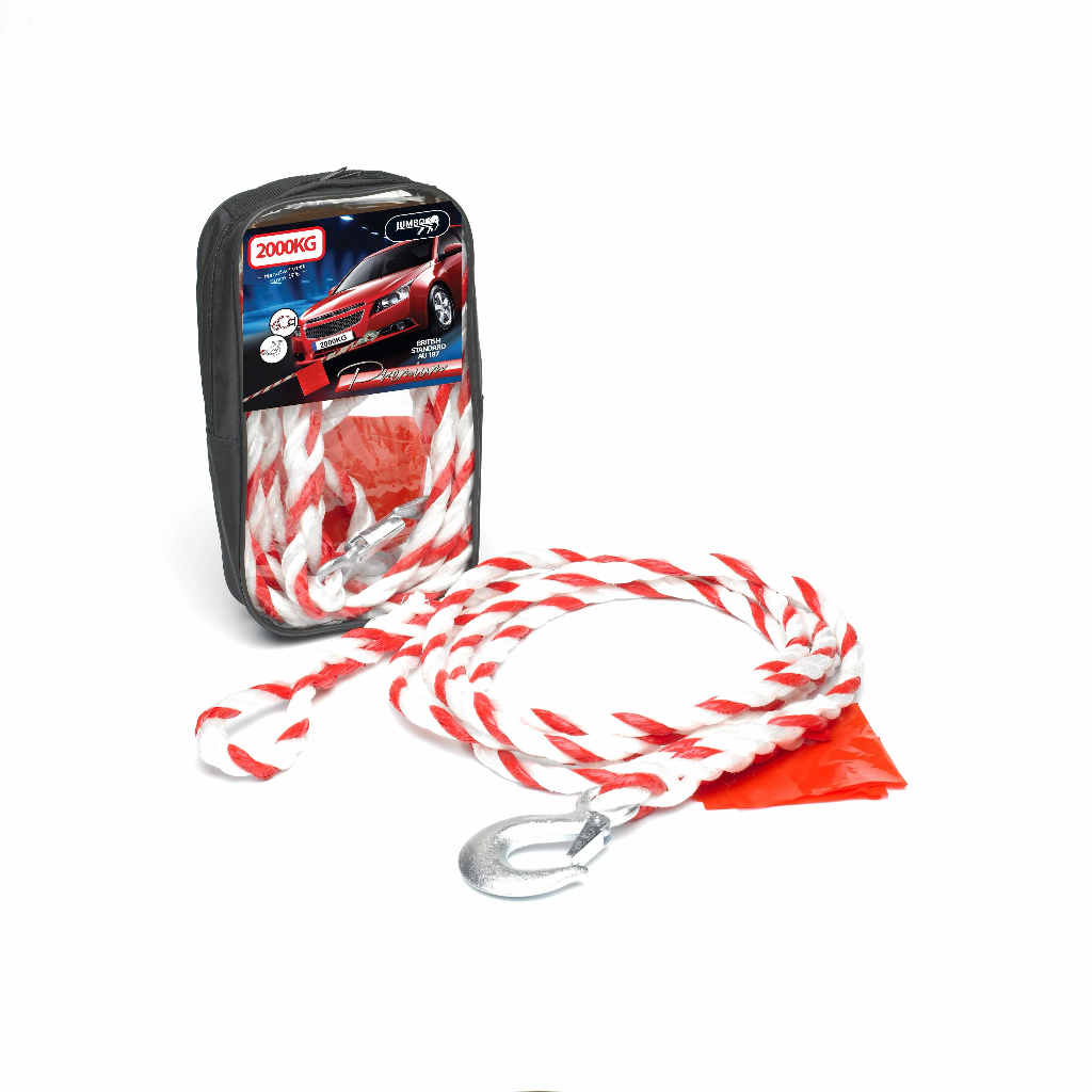 SLEEPKABEL 10MM 2T ROOD/WIT + 1 HAAK REF:160024 PACAUTO