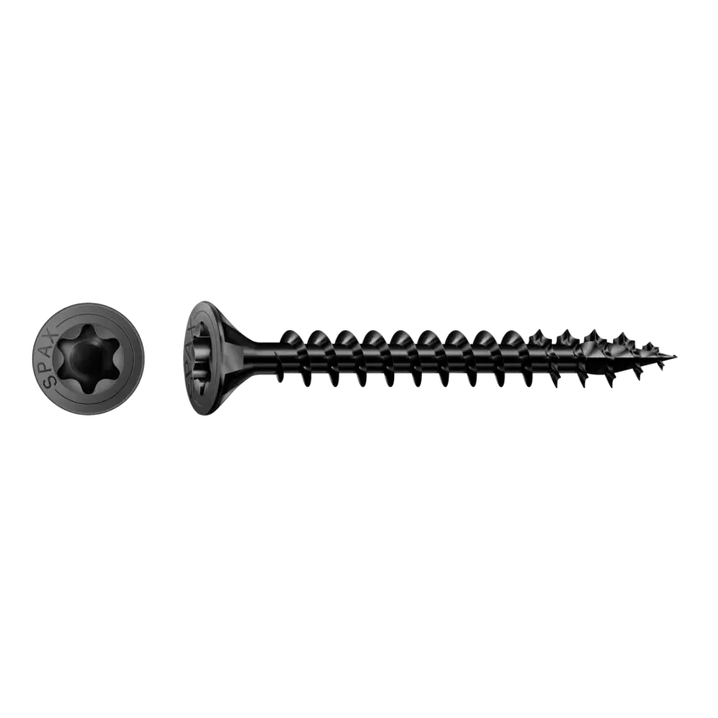 SPAX 5X30 VERZONKEN MULTIKOP T-STAR PLUS T20 VOLDRAAD ZWART VERZINKT 200 ST REF:1191040500303 SPAX