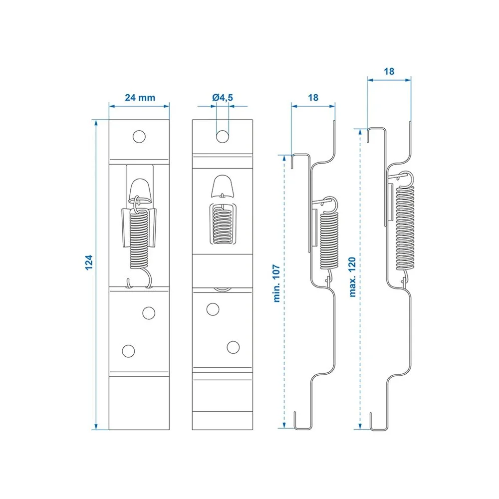 KENTEKENPLAATKLEM RVS - 2 STUKS / BLISTER REF:N00270-P3 PACAUTO