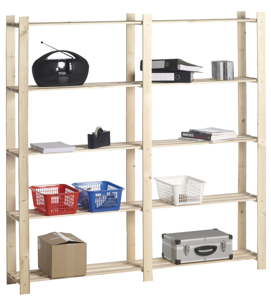 WOODY RACK DUBBEL 175X175X30 5 LEGB.30KG REF:H208 PRACTOHOME