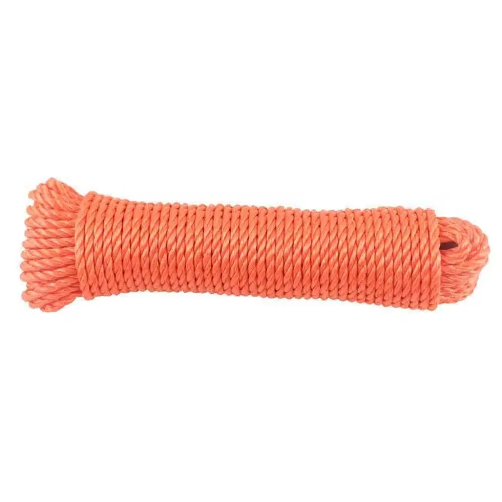 GEDRAAID POLYETHYLEEN TOUW 4MM 20M ORANJE REF:PEOR 04-20 LEDENT