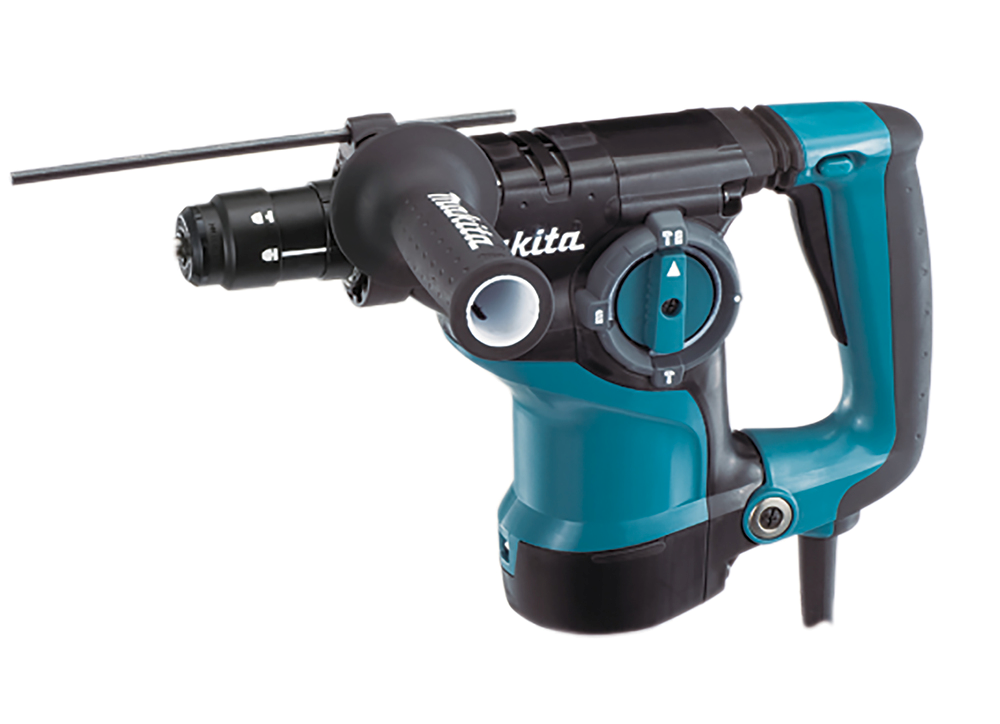 SDS+ COMBIHAMER 28MM 800W + AUTOMATISCHE BOORKOP + KOFFER REF:HR2811FT MAKITA