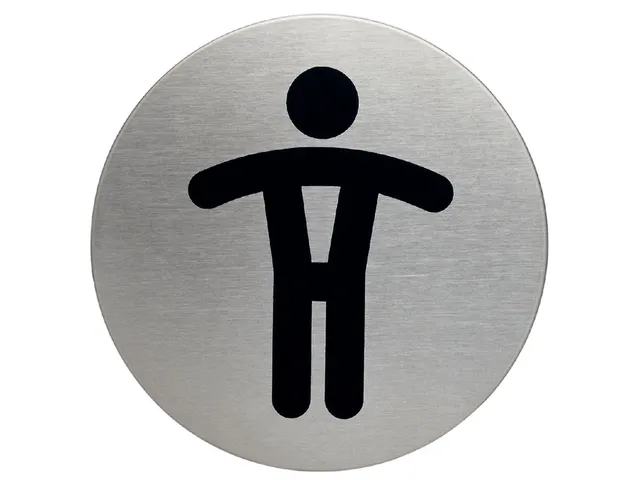DEURPLAAT ALU TOILET HEREN DIAM 83MM REF:4905-23