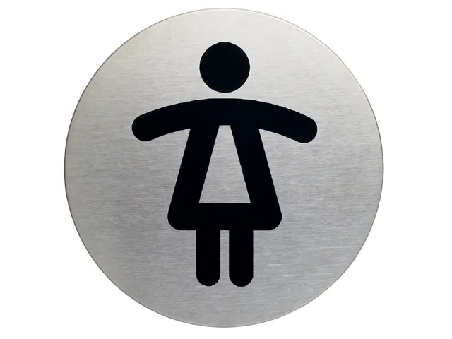 DEURPLAAT ALU TOILET DAMES DIAM 83MM REF:4904-23