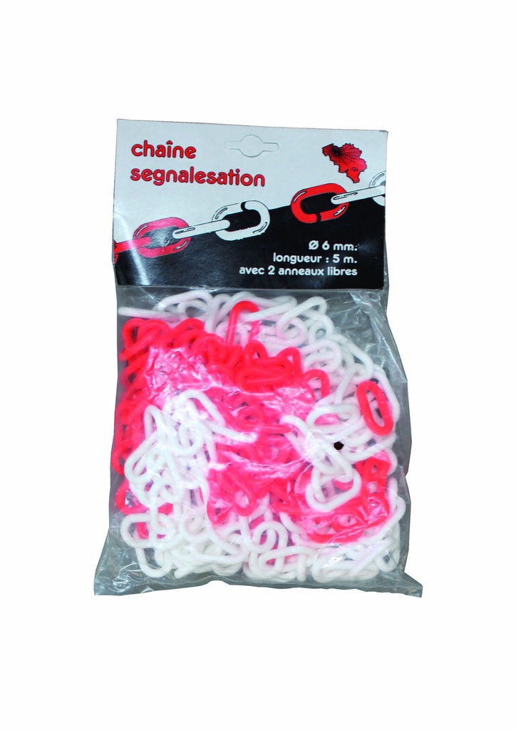 SIGNAL.KETTING 6MM-50M ROOD/WIT REF:8101.1006