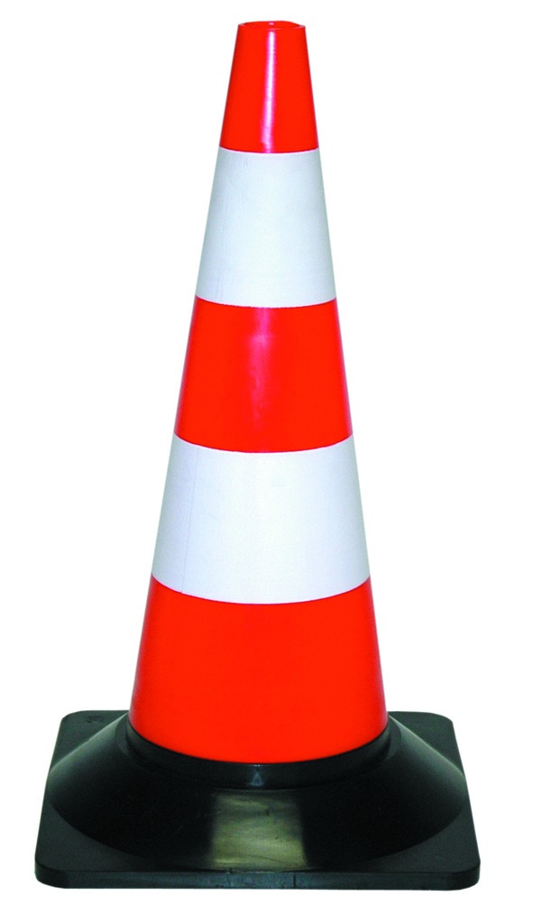 SIGNALISATIEKEGEL ROOD/WIT 50CM REF:8101.3050