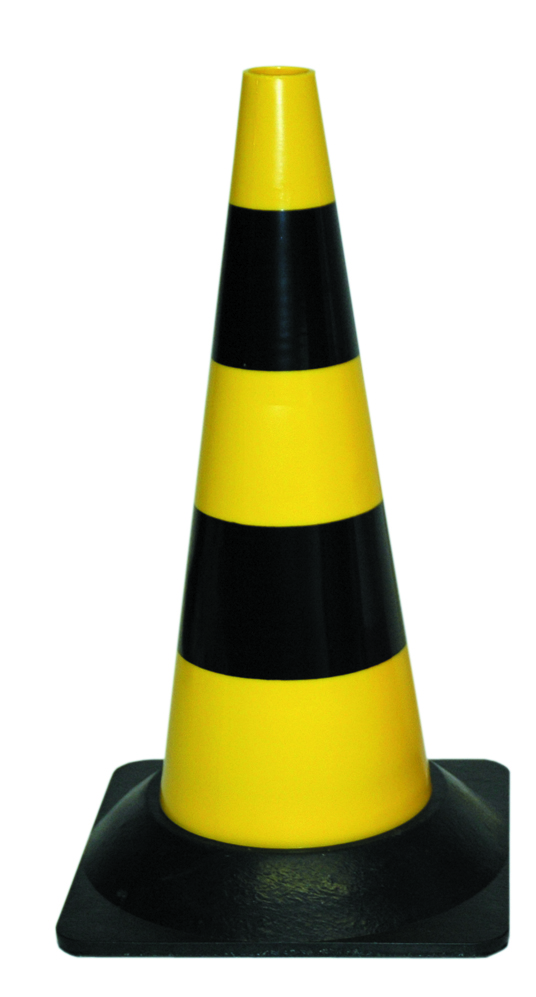 SIGNALISATIEKEGEL ZWART/GEEL 50CM REF:8101.3150