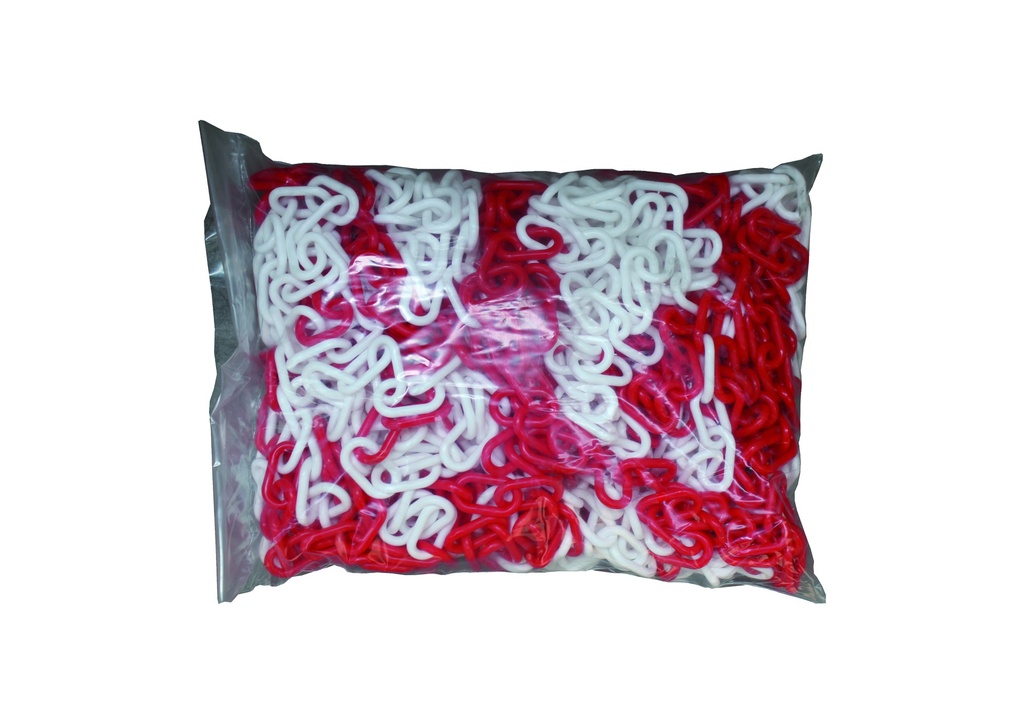 50M SIGNALISATIEKETTING 8MM ROOD/WIT REF:8101.1008