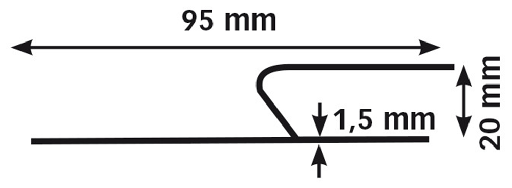 ALU RIJ H-PROFIEL 1.5MM / 200CM REF:QA 515200 PREMIUM ALU