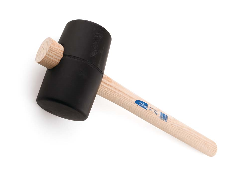 RUBBEREN HAMER NR3 ZWART 750 GR HH 908003 SOLID BL