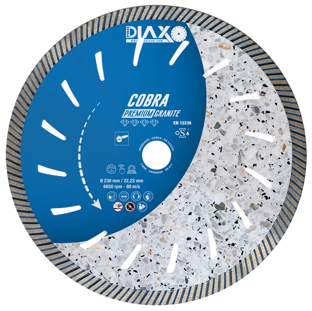 COBRA 125X22.2MM PREMIUM GRANITE REF:DX 345125 PRODIAXO