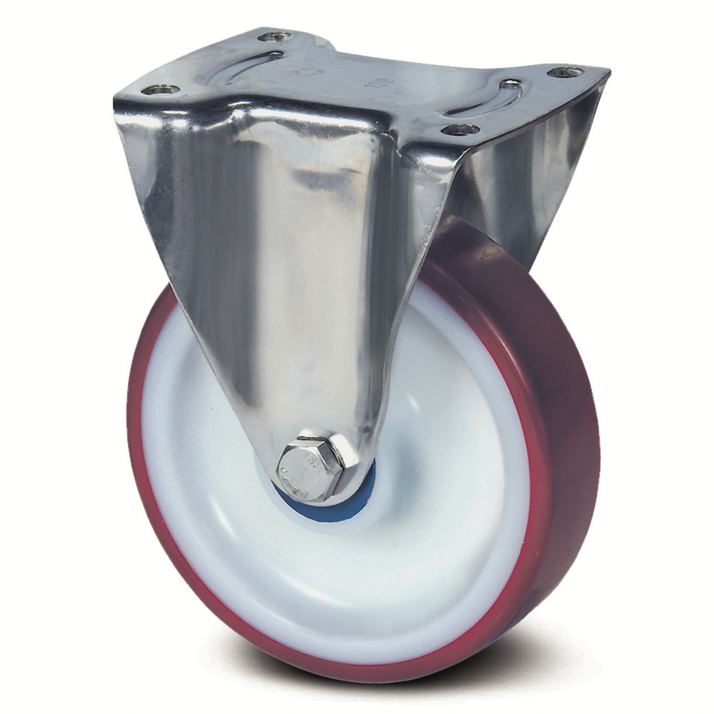 ALPHA STAINLESS BOKWIEL 8478UAD125P62 125MM ROOD VAST WIEL TENTE
