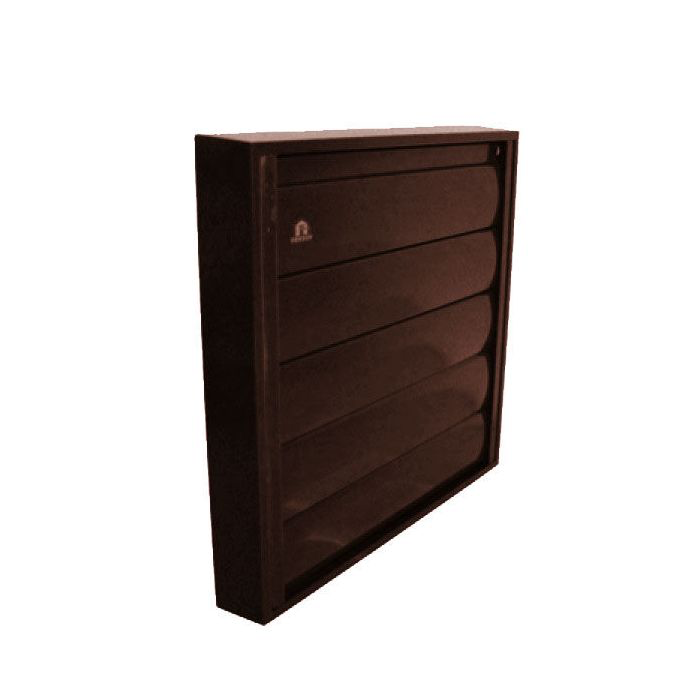 LAMELLENROOSTER ALU BRUIN 210X210MM REF:10545 RENSON