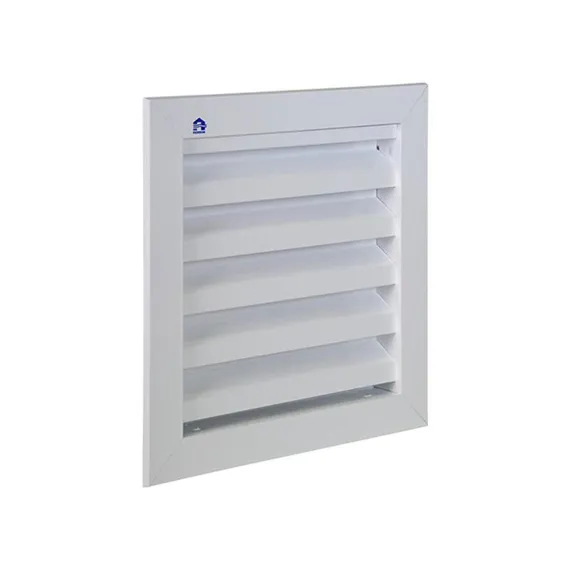 INBOUW MUURROOSTER 411 (200X200) RAL 9010 REF:11969 RENSON