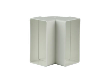 PVC HOEKVERBINDING VERTICAAL 90° 7015 110X55 WIT REF:8169 RENSON