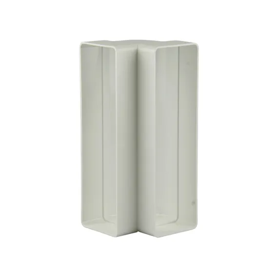 PVC HOEKVERBINDING VERTICAAL 90° 7015 204X60 WIT REF:11000 RENSON