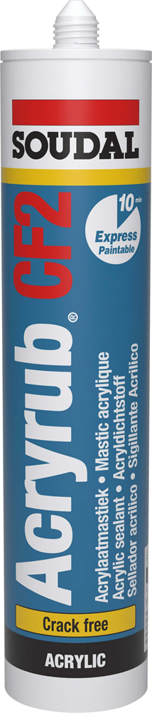 ACRYRUB CF2 ACRYLAATMASTIEK WIT 310ML REF:121616 SOUDAL