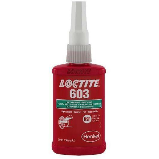 RETAINER OIL TOLERANT LOCTITE 603 (50ML) VOOR CILINDRISCHE BEVESTIGING  REF:A0630694