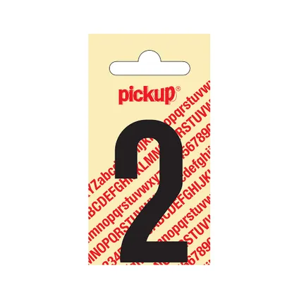 CIJFER '2' 60MM ZELFKLEVEND ZWART 310020602 PICKUP