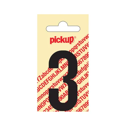 CIJFER '3' 60MM ZELFKLEVEND ZWART 310020603 PICKUP