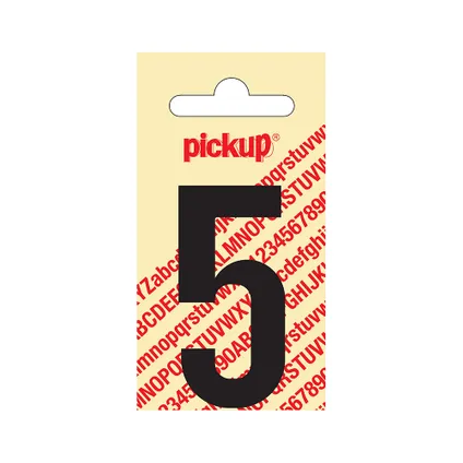 CIJFER '5' 60MM ZELFKLEVEND ZWART 310020605 PICKUP