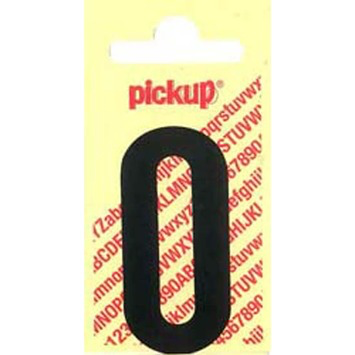 CIJFER '0' 60MM ZELFKLEVEND ZWART 310020600 PICKUP