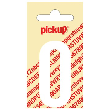 PLAKCIJFER 0 60MM ZELFKLEVEND WIT 310120600 PICKUP