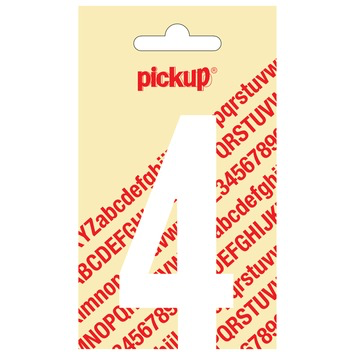 CIJFER '4' 90MM ZELFKLEVEND WIT 310120904 PICKUP