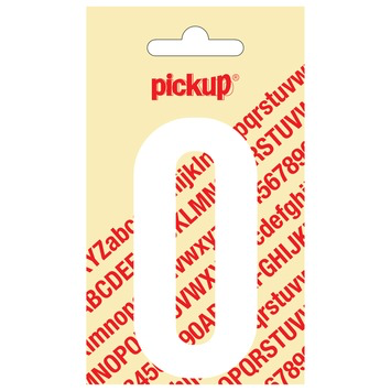 CIJFER '0' 90MM ZELFKLEVEND WIT 310120900 PICKUP