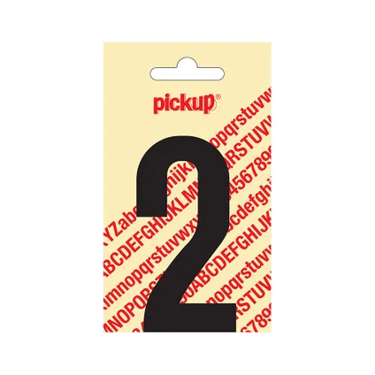 CIJFER '2' 90MM ZELFKLEVEND ZWART 310020902 PICKUP