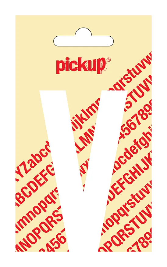 LETTER 'V' 90MM ZELFKLEVEND WIT 31012090V PICKUP