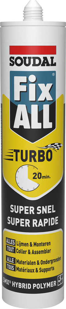 FIX ALL TURBO WIT KOKER 290ML REF:121923 SOUDAL