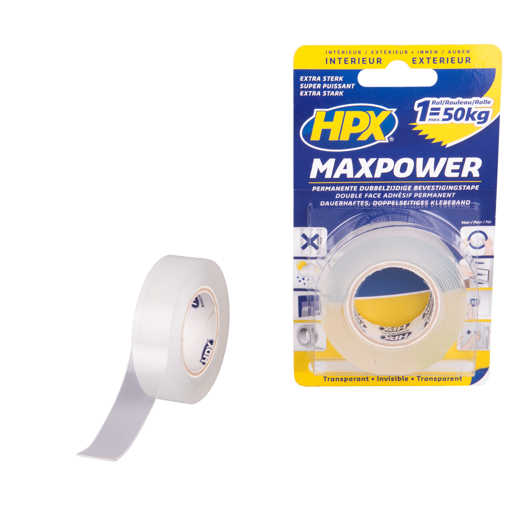 HT1902 Max Power Transparent bevestigingstape - 19mm x 2m