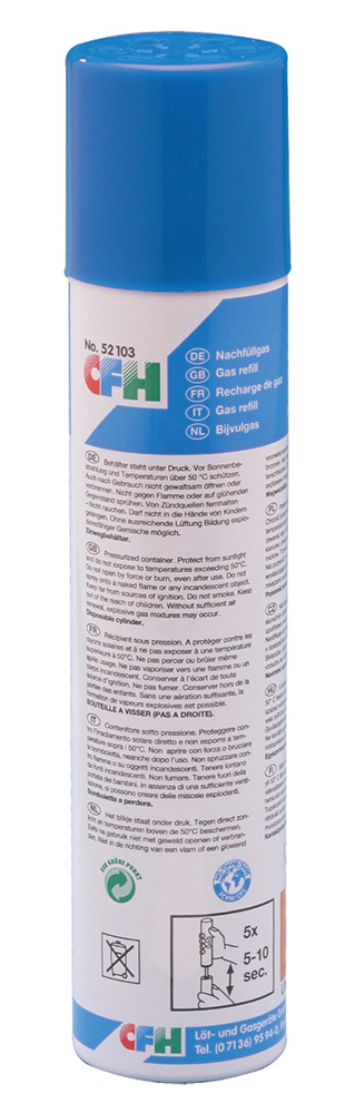 BIJVULGAS 86% BUTAAN 14% PROPAAN 100 ML REF:CFH 52103