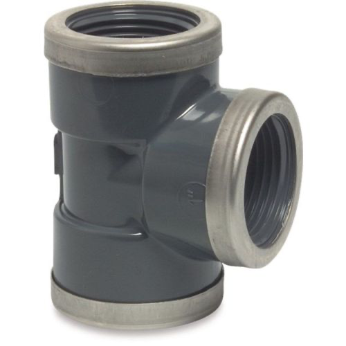 PVC T-STUK 90+RVS RING 1/2'' 0100306 BOSTA
